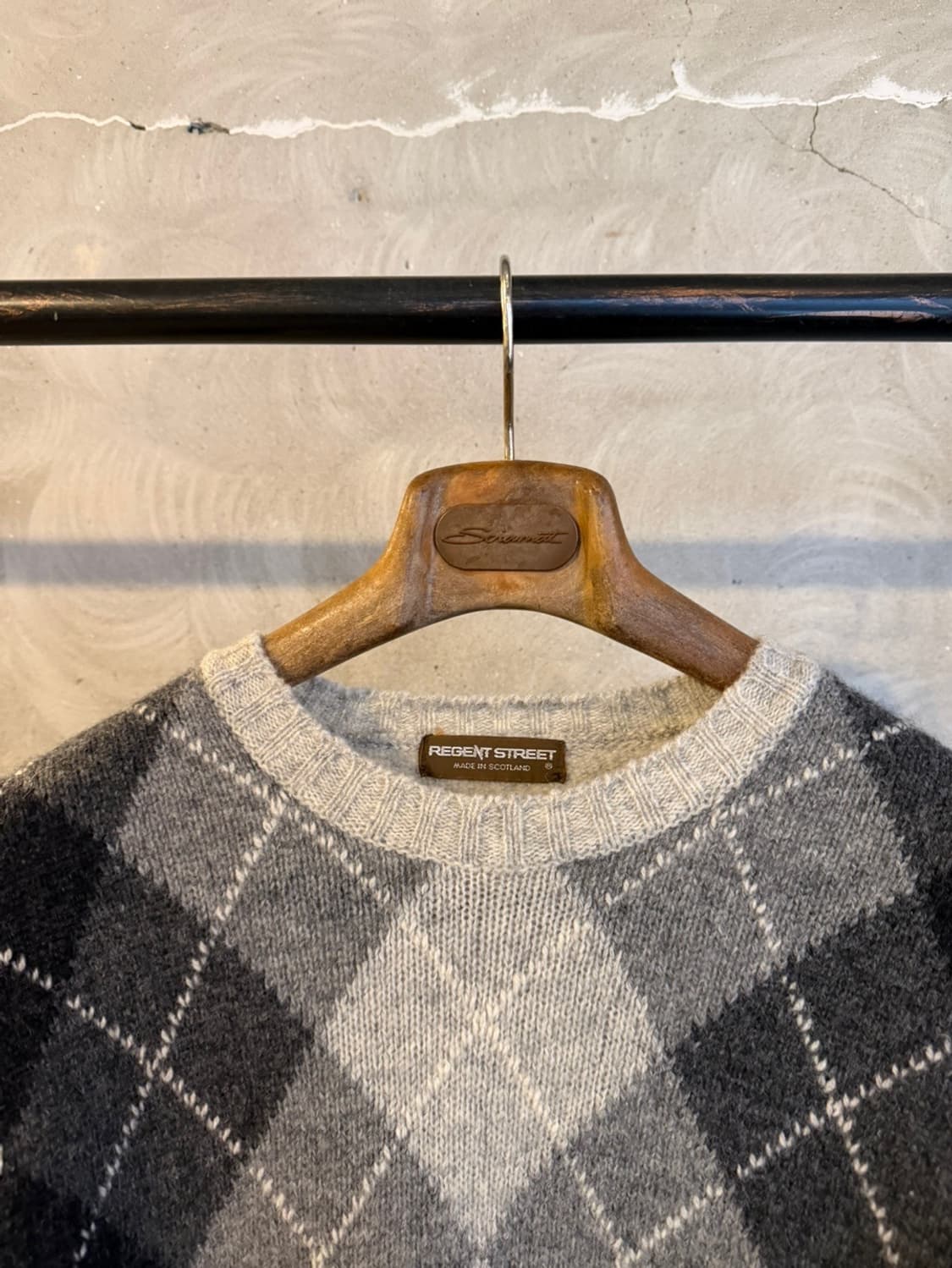 리젠트 스트릿 아가일 니트 슬림100 상품이미지3