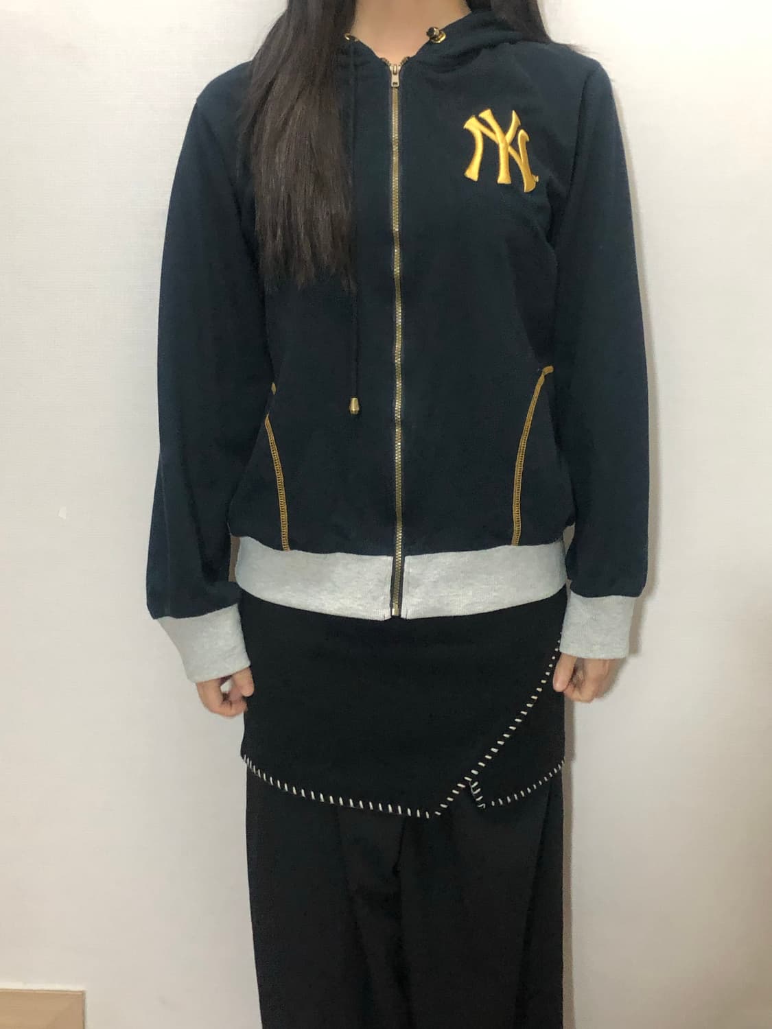 빈티지 mlb 블랙 후드집업 상품이미지4