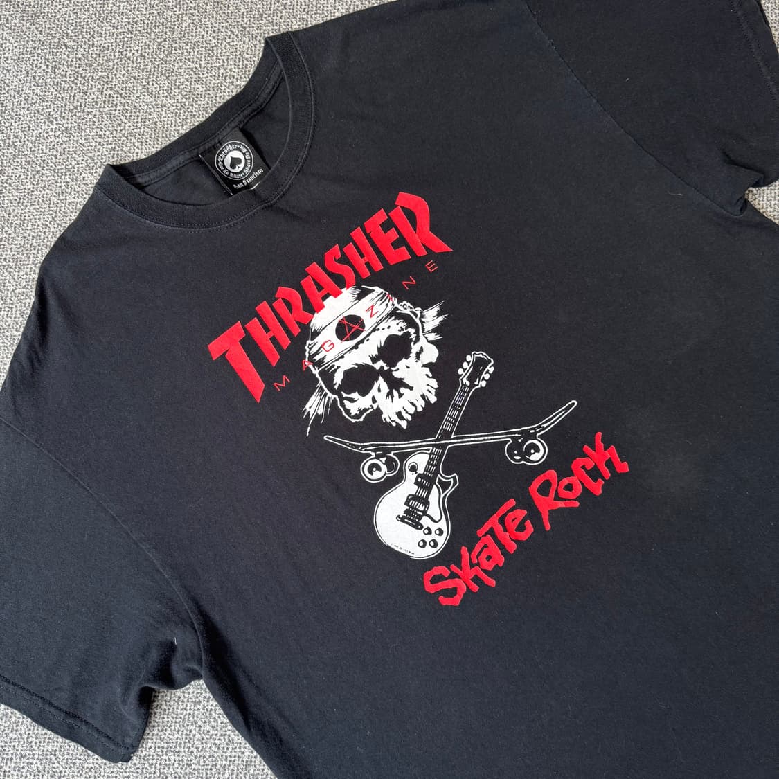 트래셔 스케이트 락 스컬 반팔 상품이미지2