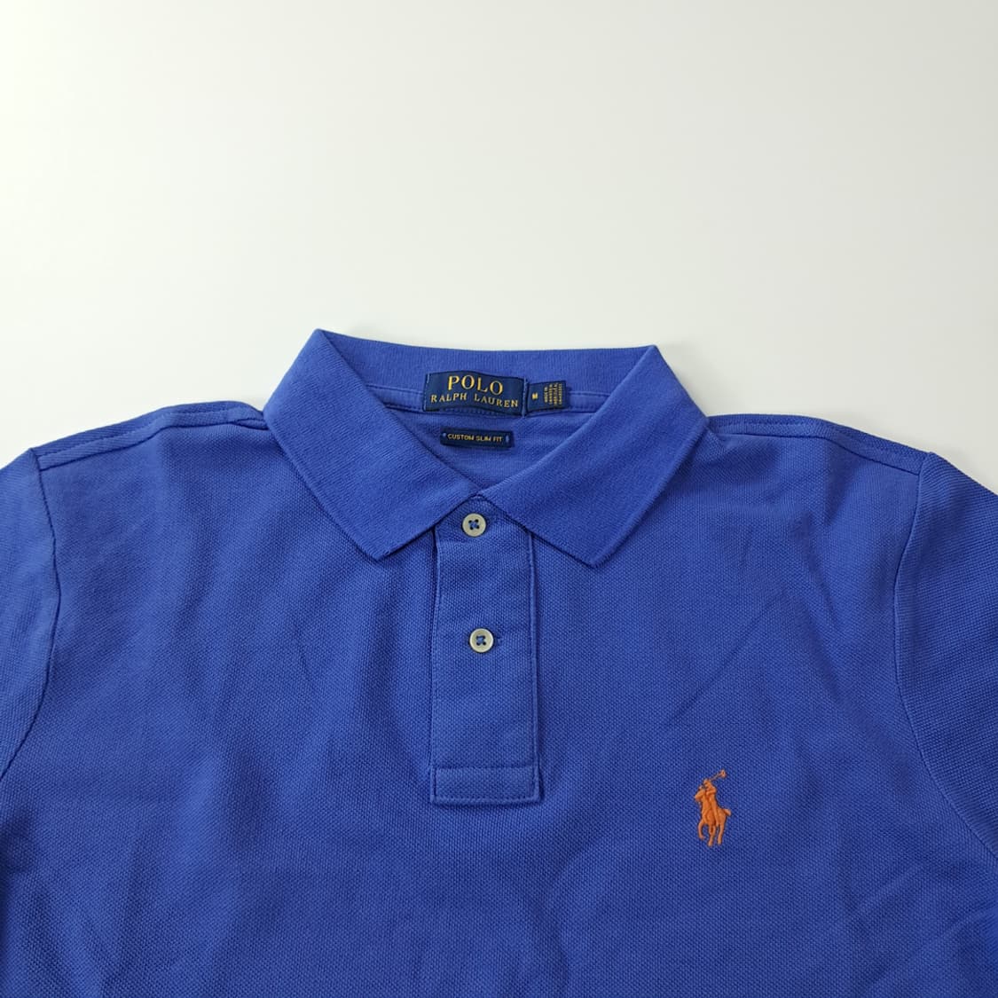 CK176 M 폴로 오렌지포니 로얄블루 반팔 메쉬 카라 티셔츠 상품이미지2