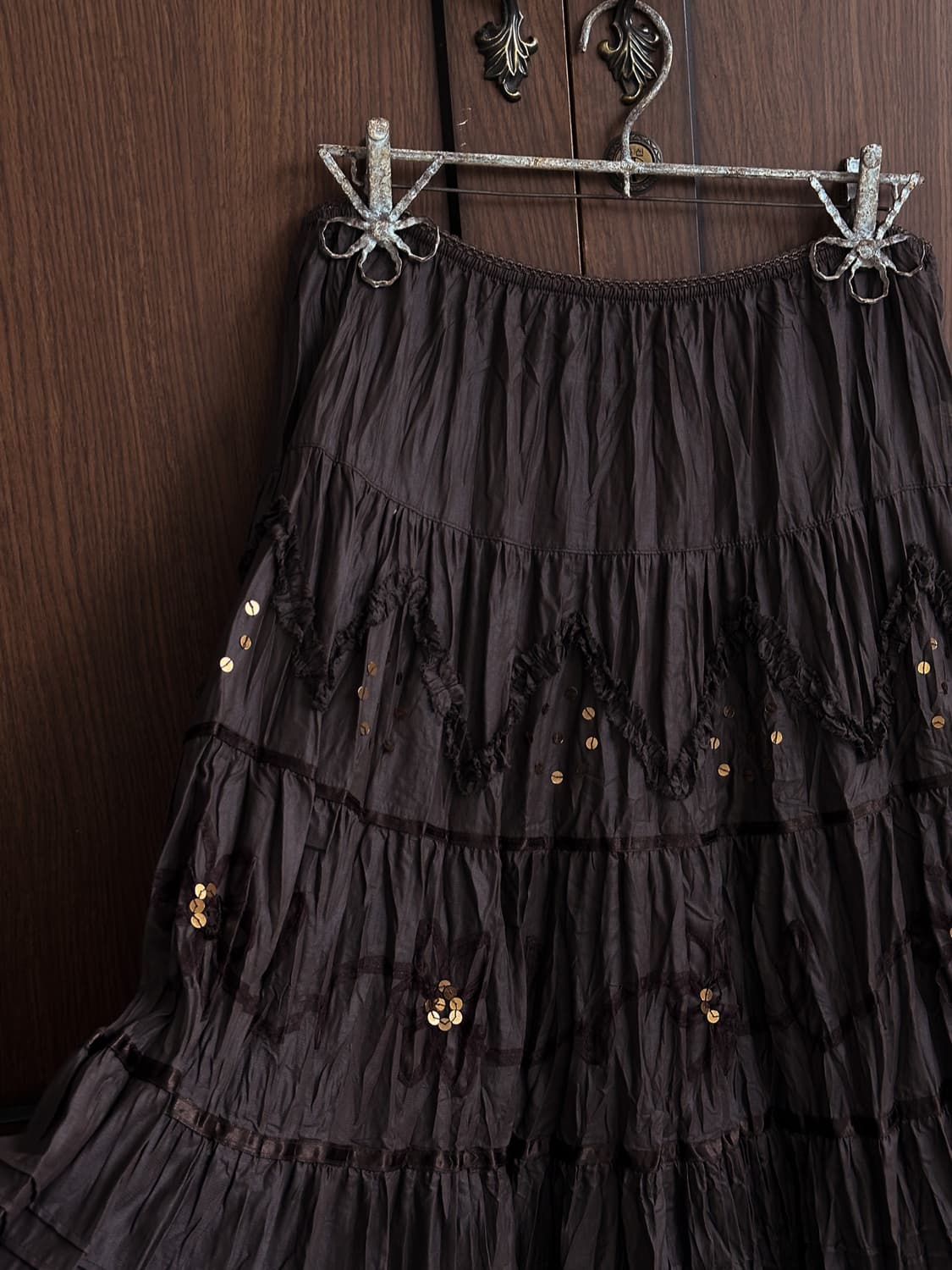 Floral Ruffle Beaded Skirt 0247 상품이미지5