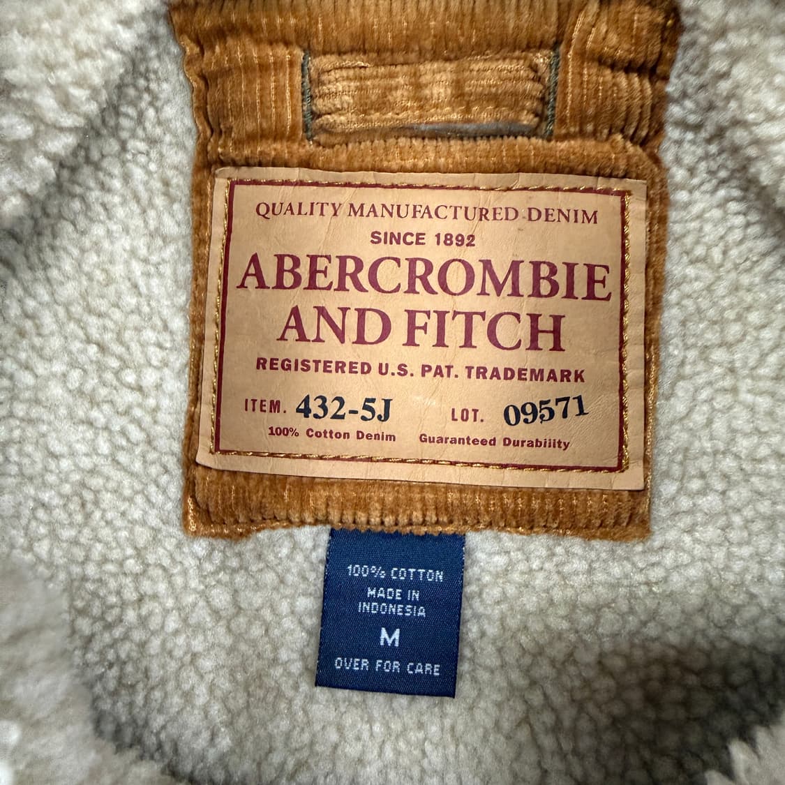 (M)아베크롬비 Abecrombie 코듀로이 쉐르파 자켓 상품이미지2