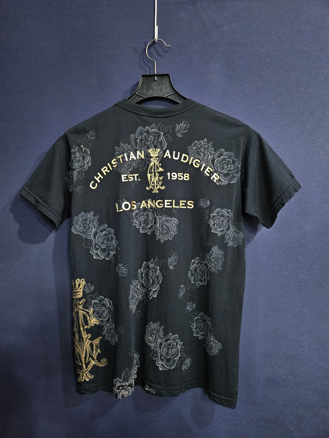 크리스찬 오디저 타투 프린팅 블랙 남성 95 반팔티  상품이미지2