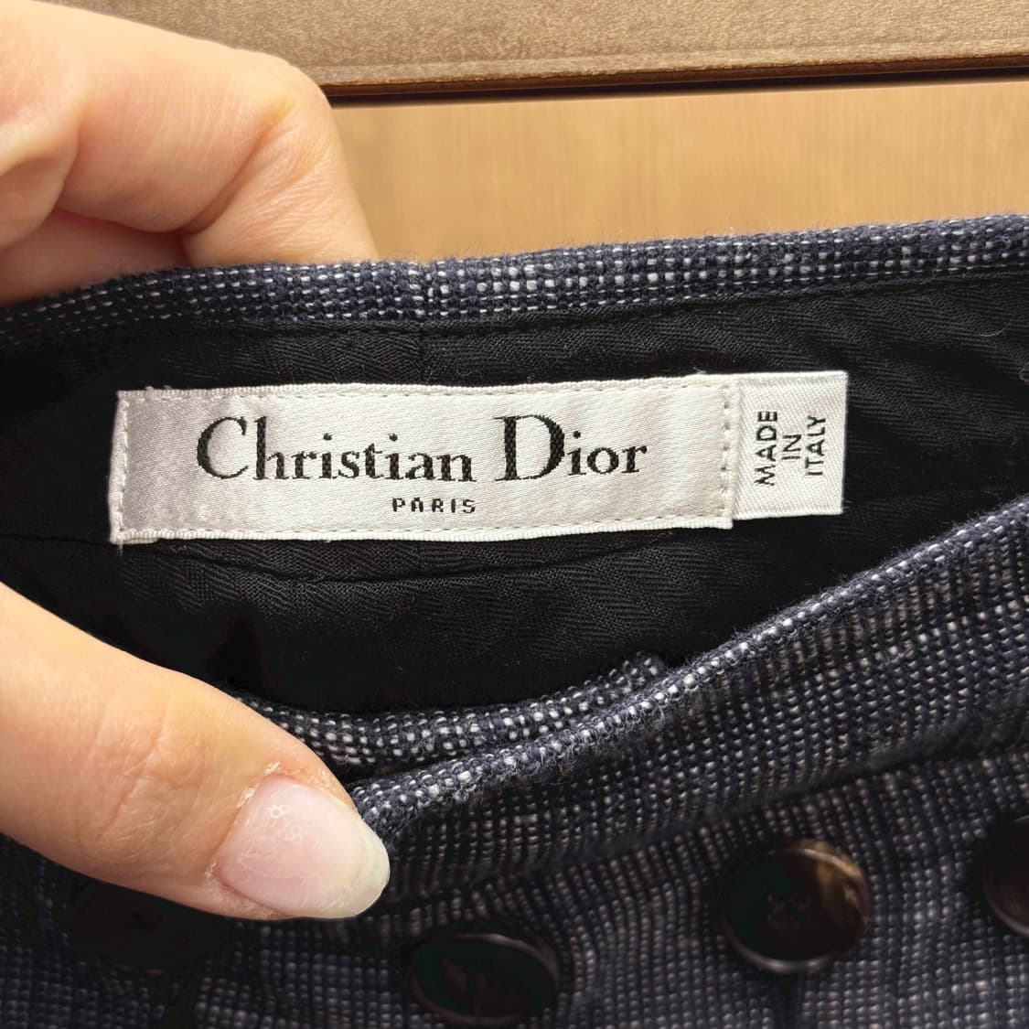 크리스찬 디올 더블 버튼 하이웨스트 팬츠 텍스처드 클래식 그레이 상품이미지8
