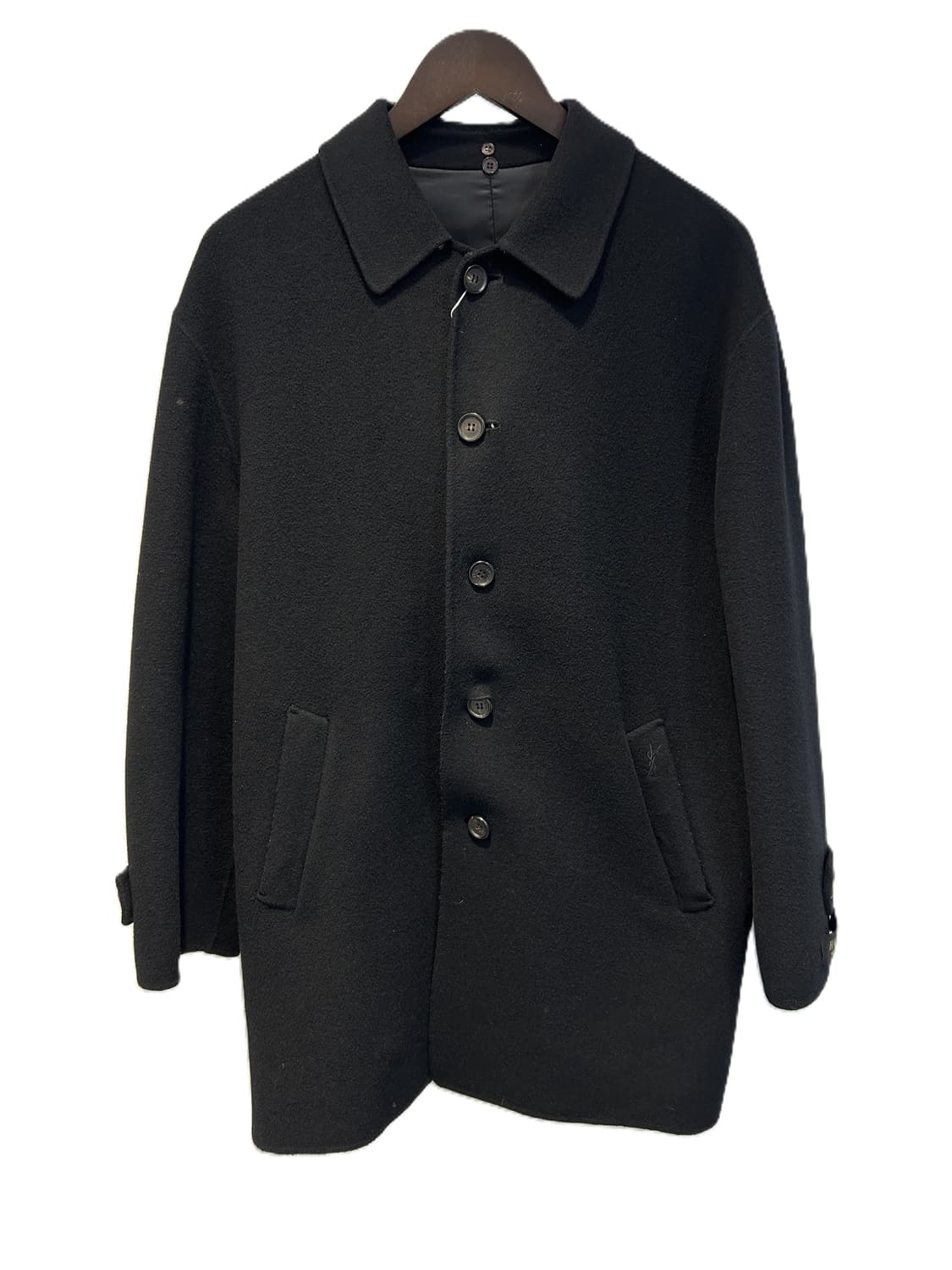 핸드메이드 울 혼방 싱글 코트 상품이미지1