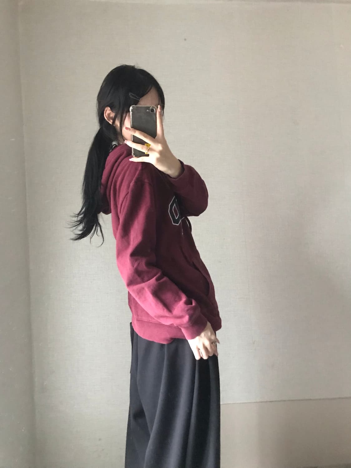 갭 버건디 후드티 상품이미지5