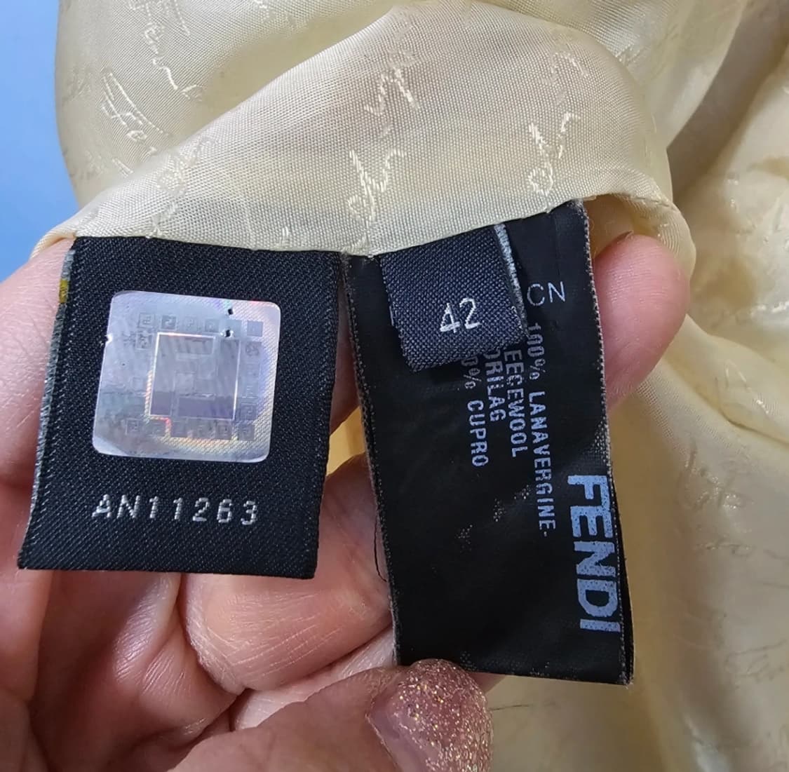 펜디 아이보리 코트 정품 42사이즈 상품이미지9