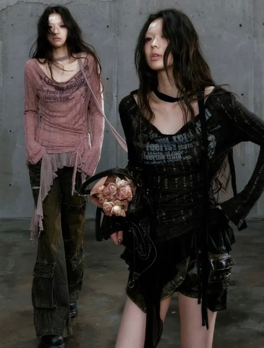 shopcor Cest Nous Print Knit top 상품이미지2