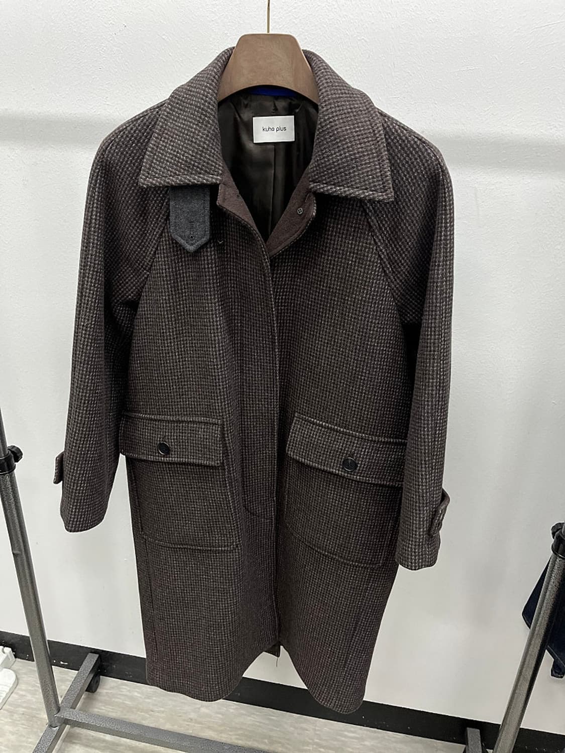 여) 구호 체크 울코트  상품이미지1