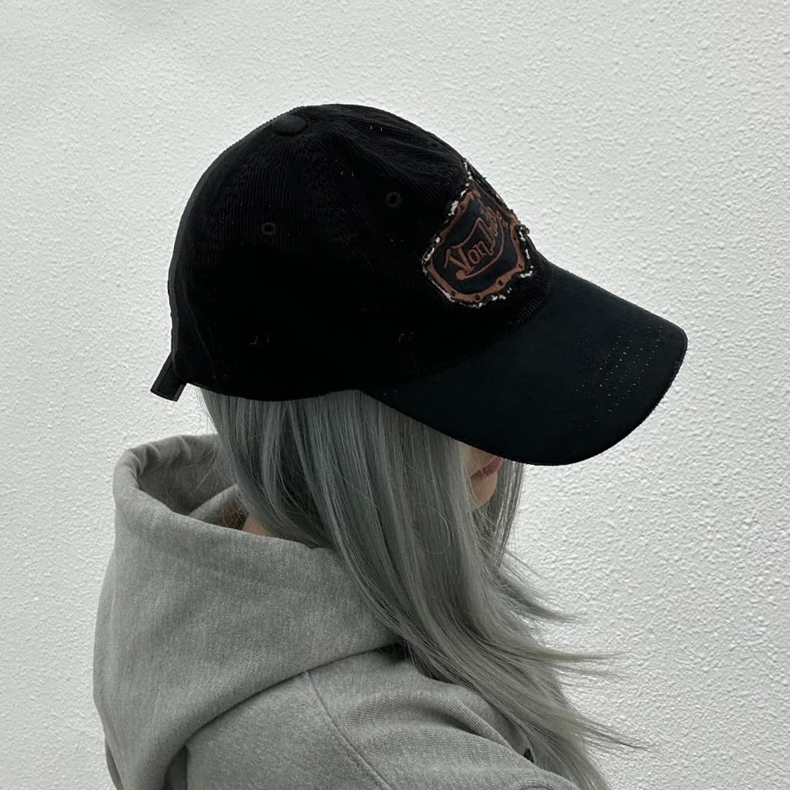 본더치 y2k 코듀로이 블랙 볼캡 상품이미지2