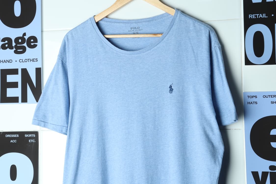 (XL) 폴로 랄프로렌 반팔 티셔츠 연하늘 포니 면 아메카지-H31852 상품이미지3
