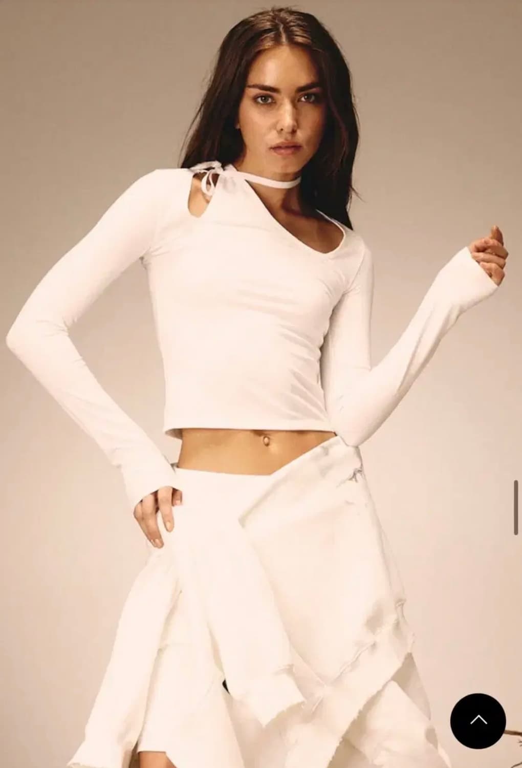 글로니 미아 스퀘어넥 롱슬리브 아이보리 상품이미지1