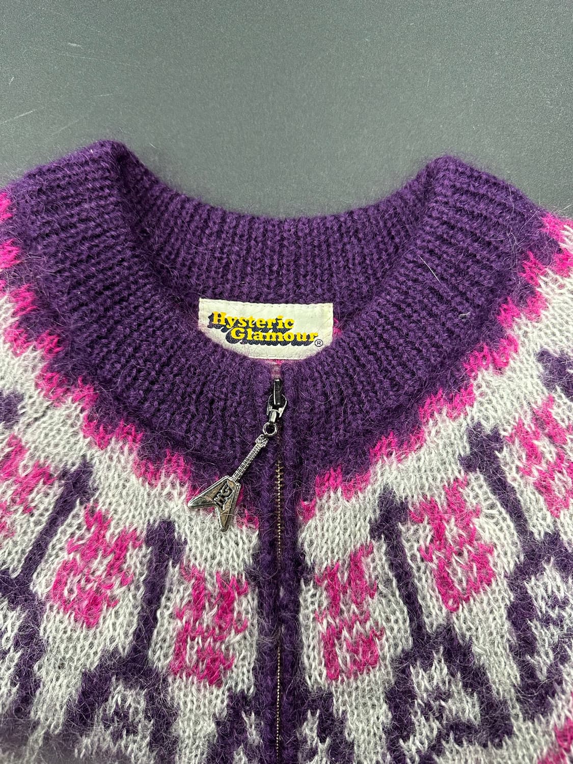 히스테릭 글래머 모헤어 니트 집업 가디건 상품이미지5