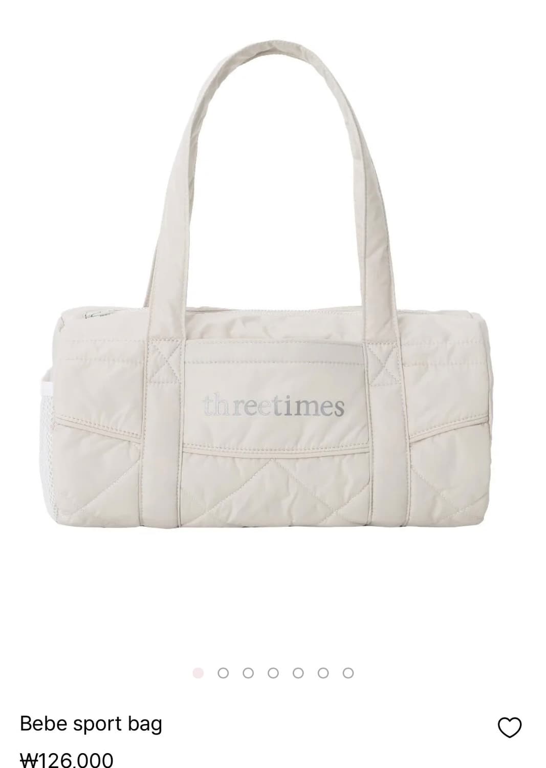 threetimes Bebe sport bag 쓰리타임즈 베베 스포츠백  상품이미지1