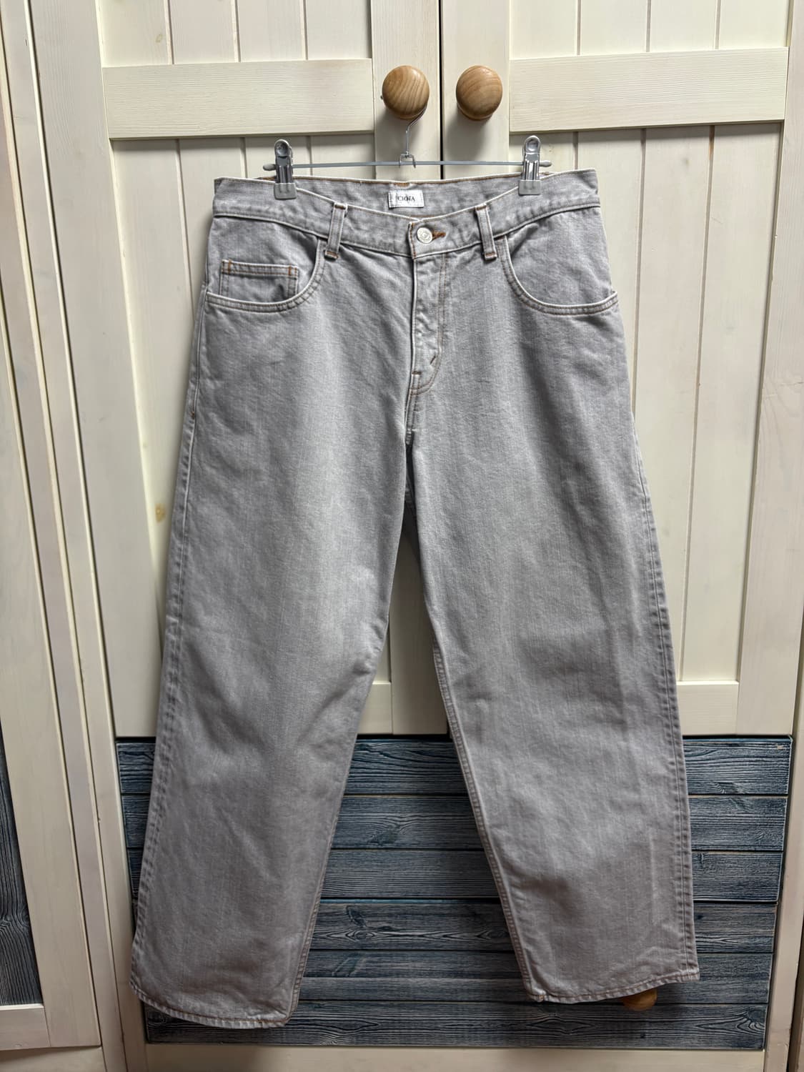 시오타 배기 셀비지 데님 그레이 30사이즈 상품이미지1