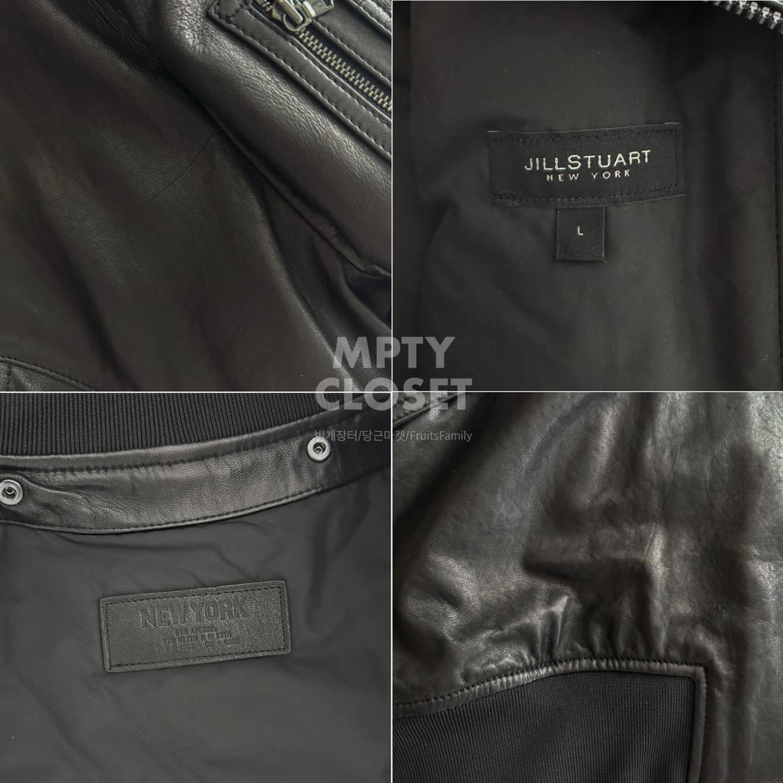 [L] 질스튜어트뉴욕 양가죽 후드 MA-1 마원 점퍼 상품이미지6