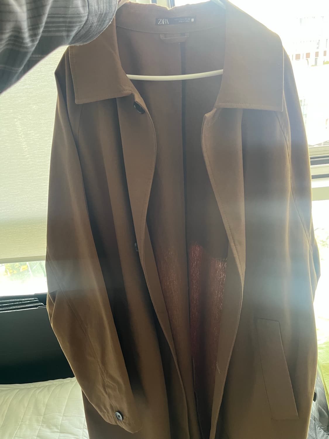 자라 코튼 레인코트 브라운 L 상품이미지1