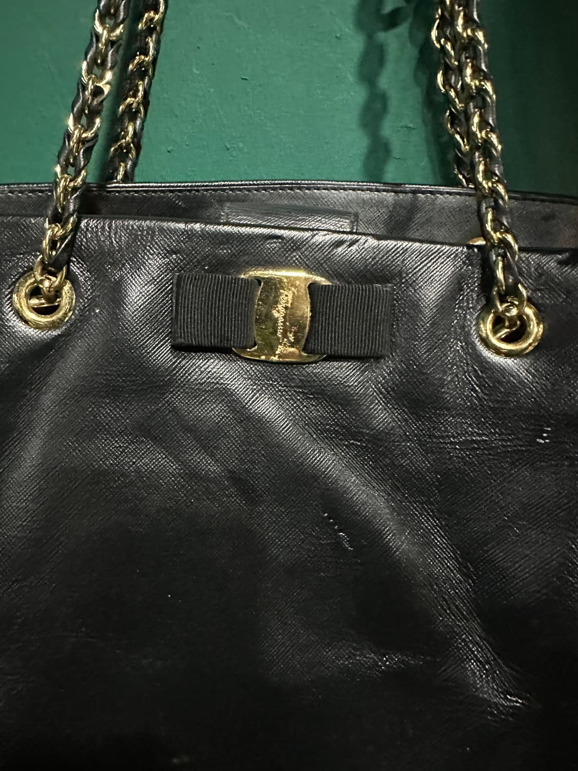 페레가모 가죽 체인숄더백 상품이미지2