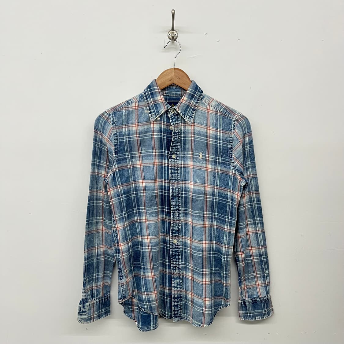 폴로 빈티지 체크셔츠 남XS 상품이미지1