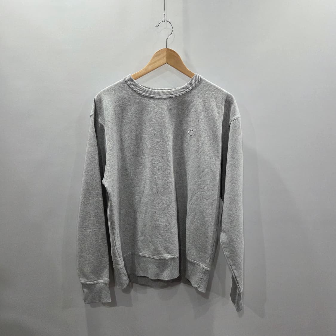 챔피온 스몰로고 자수 기모 맨투맨 그레이 XL 상품이미지1