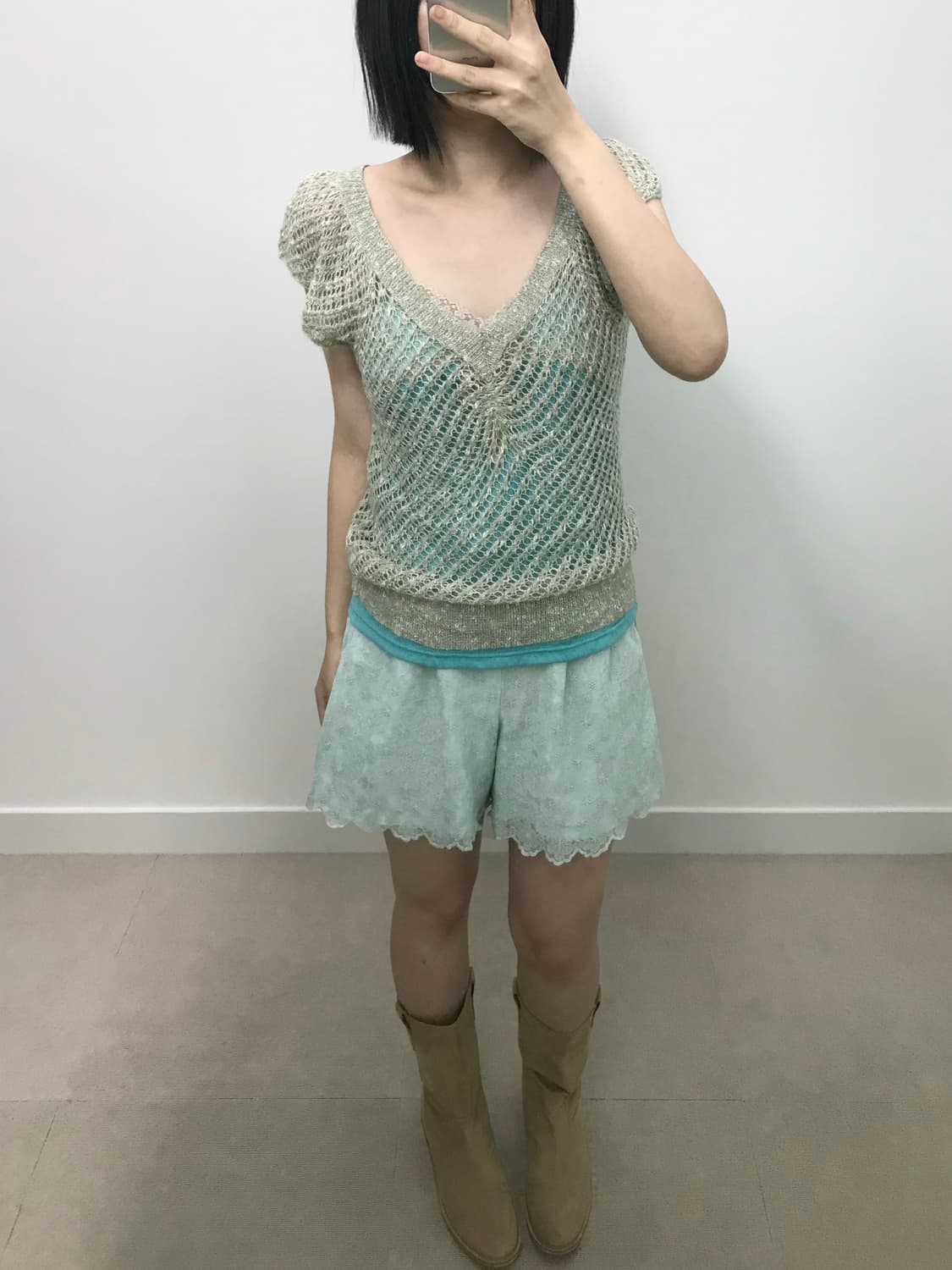 빈티지 레이스 숏 팬츠 상품이미지1
