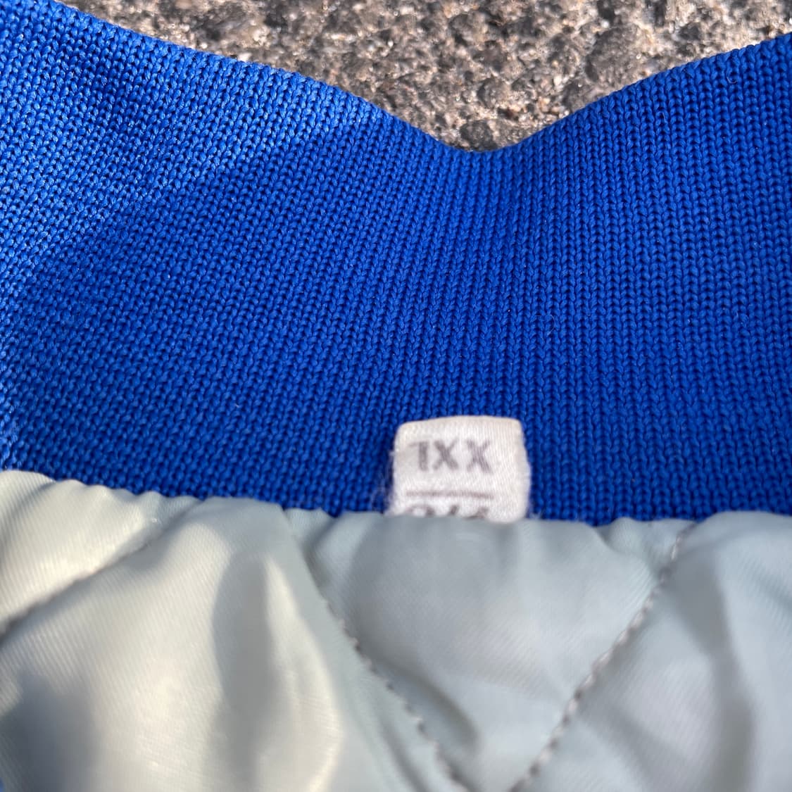 90s 빈티지 올드스쿨 사틴 바시티 자켓 힙합 스타디움 점퍼 XXL 상품이미지4