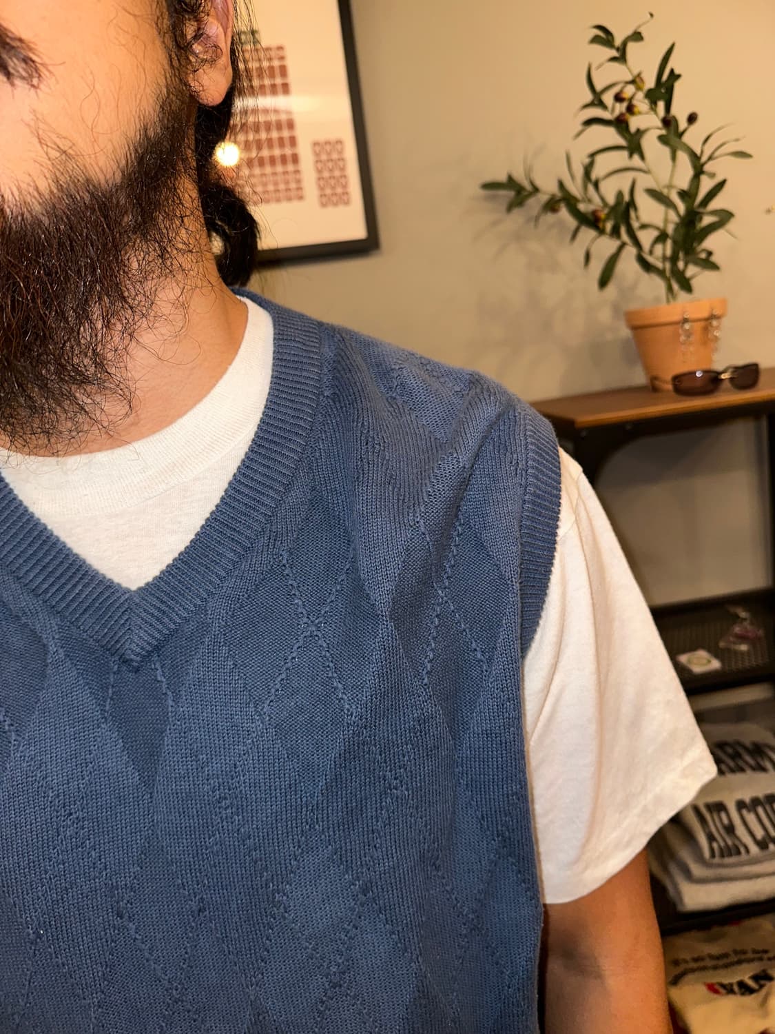 Pendleton argyle pattern blue knit vest  상품이미지4