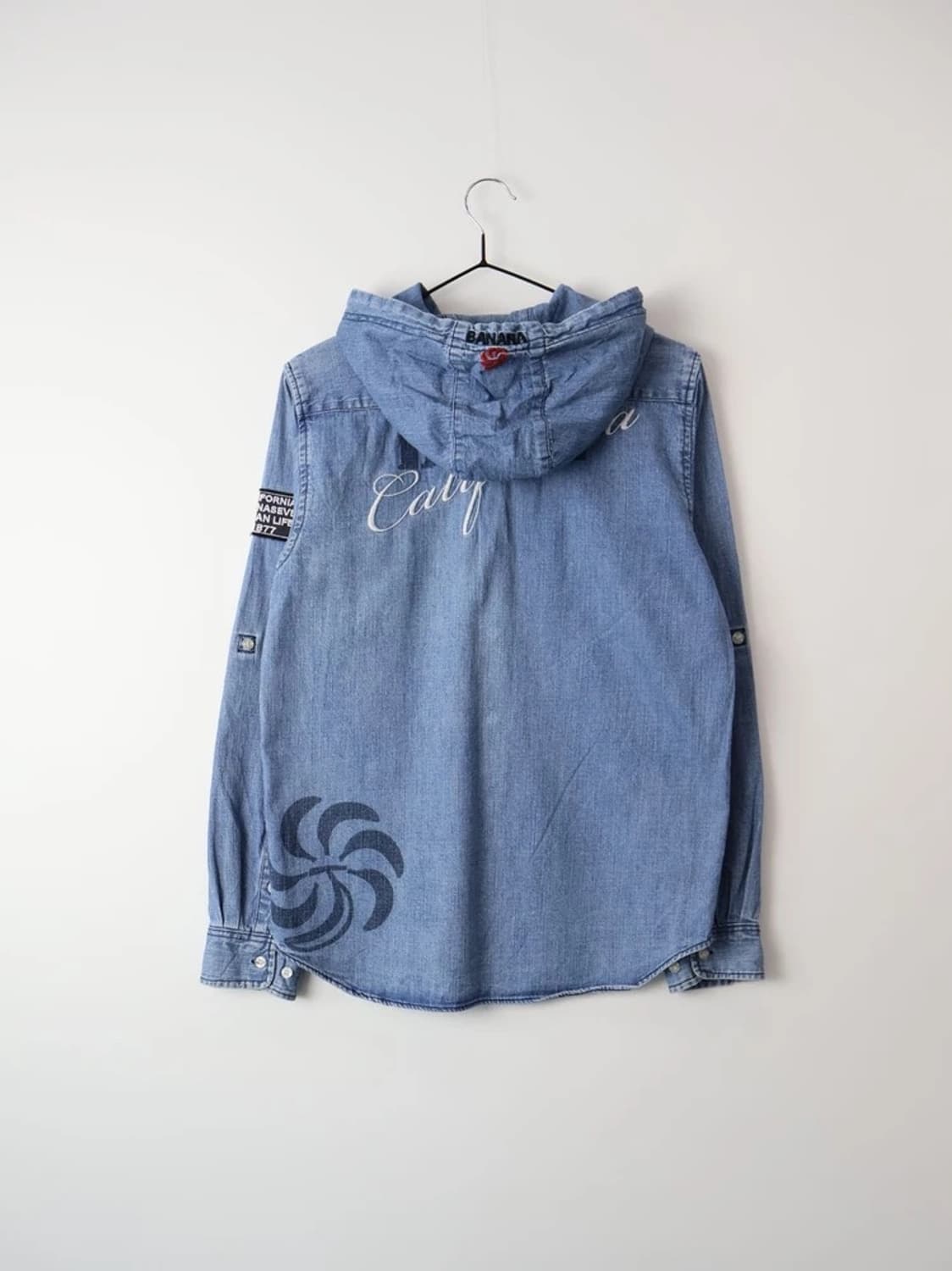 Banana Seven Graphic Denim Hood Shirt 상품이미지6
