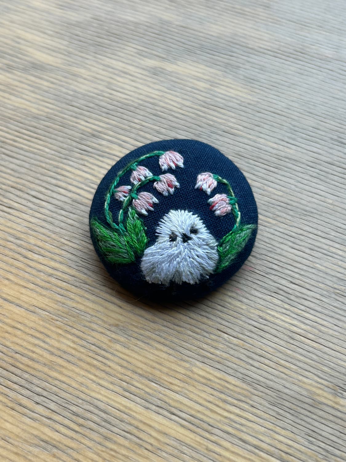 흰머리 오목눈이 브로치  상품이미지3