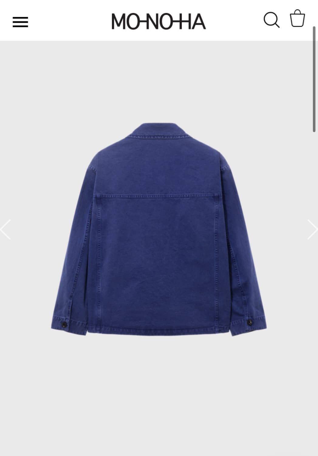 Cotton Dying Work Jacket (Blue) 상품이미지2