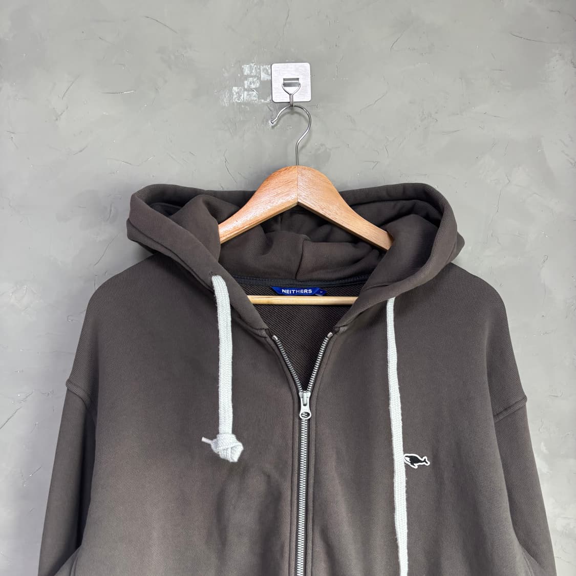 네이더스 후드집업 차콜 브라운 상품이미지2