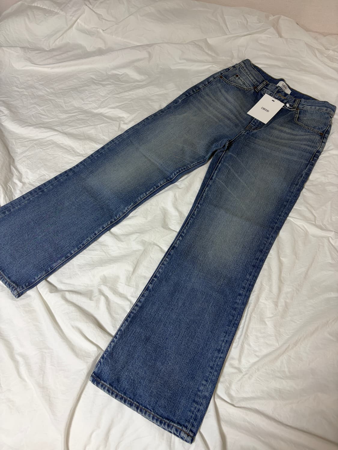 (새상품) 엘무드 리버 플레어 데님 스모킹블루 46 상품이미지3