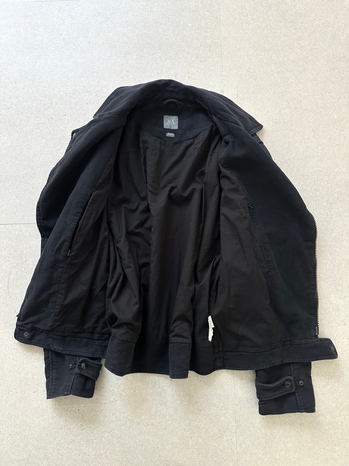 알마니 익스체인지 2000s 코튼 바이커 자켓 상품이미지8