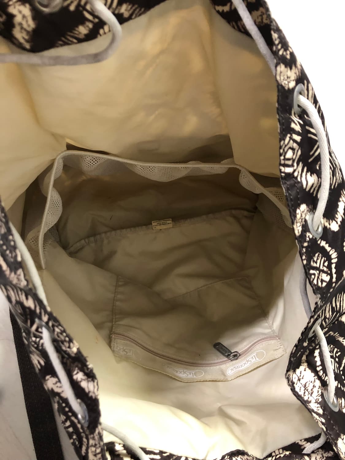 레스포삭 생활방수 에스닉패턴 복조리 백팩 배낭 _ 브라운 상품이미지8