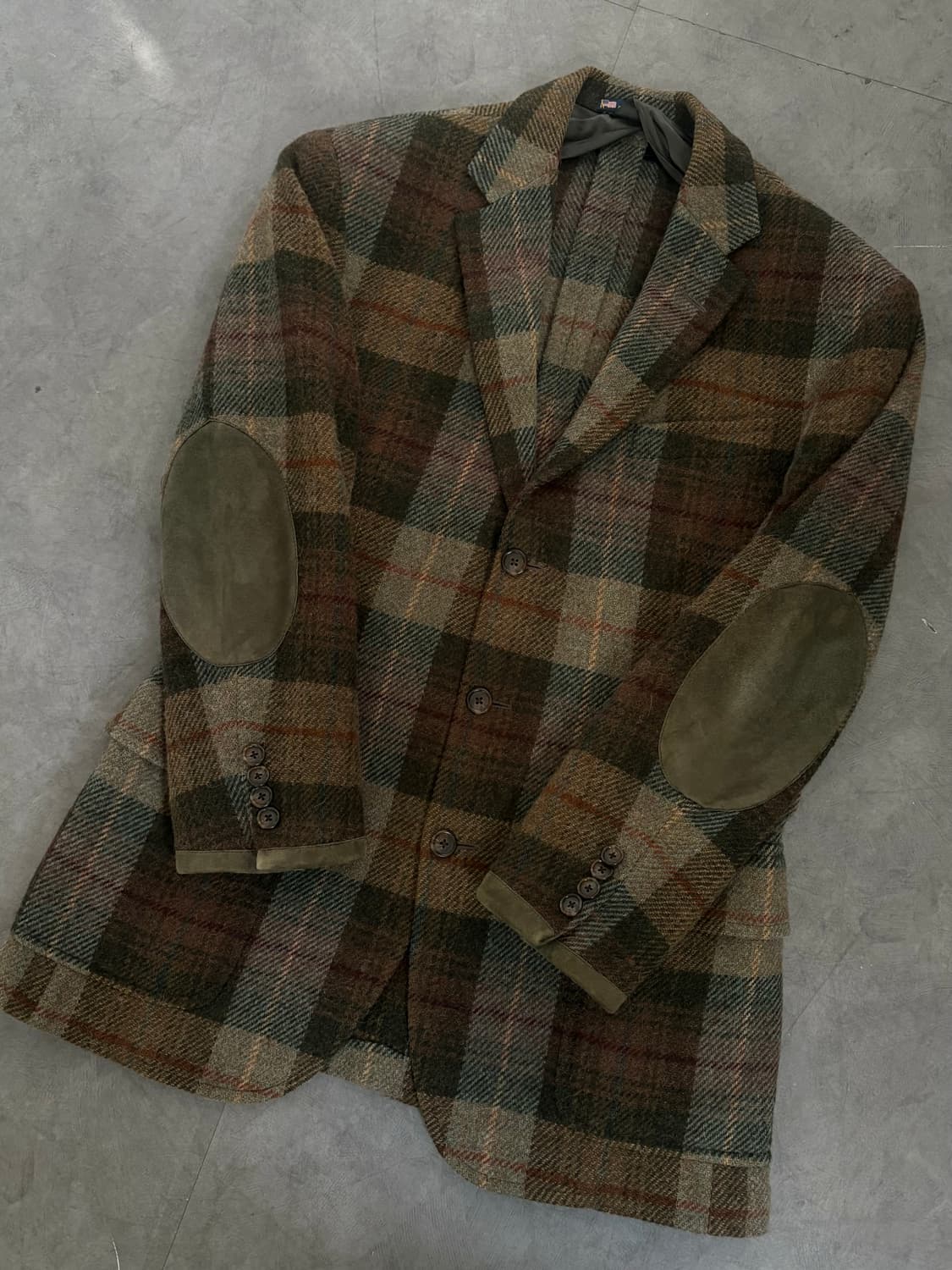 Polo 폴로 랄프로렌 브라운 컬러 헬링본 옐로패치 블레이저 상품이미지2