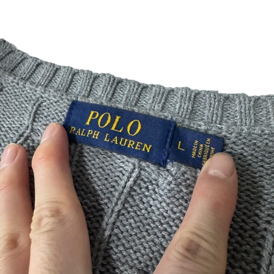 신형 폴로 랄프로렌 그레이 꽈배기 니트 상품이미지3