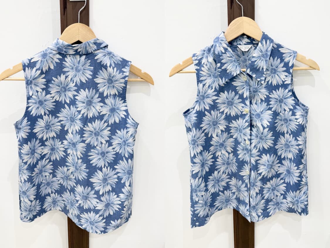 flower sky sleeveless blouse 상품이미지6