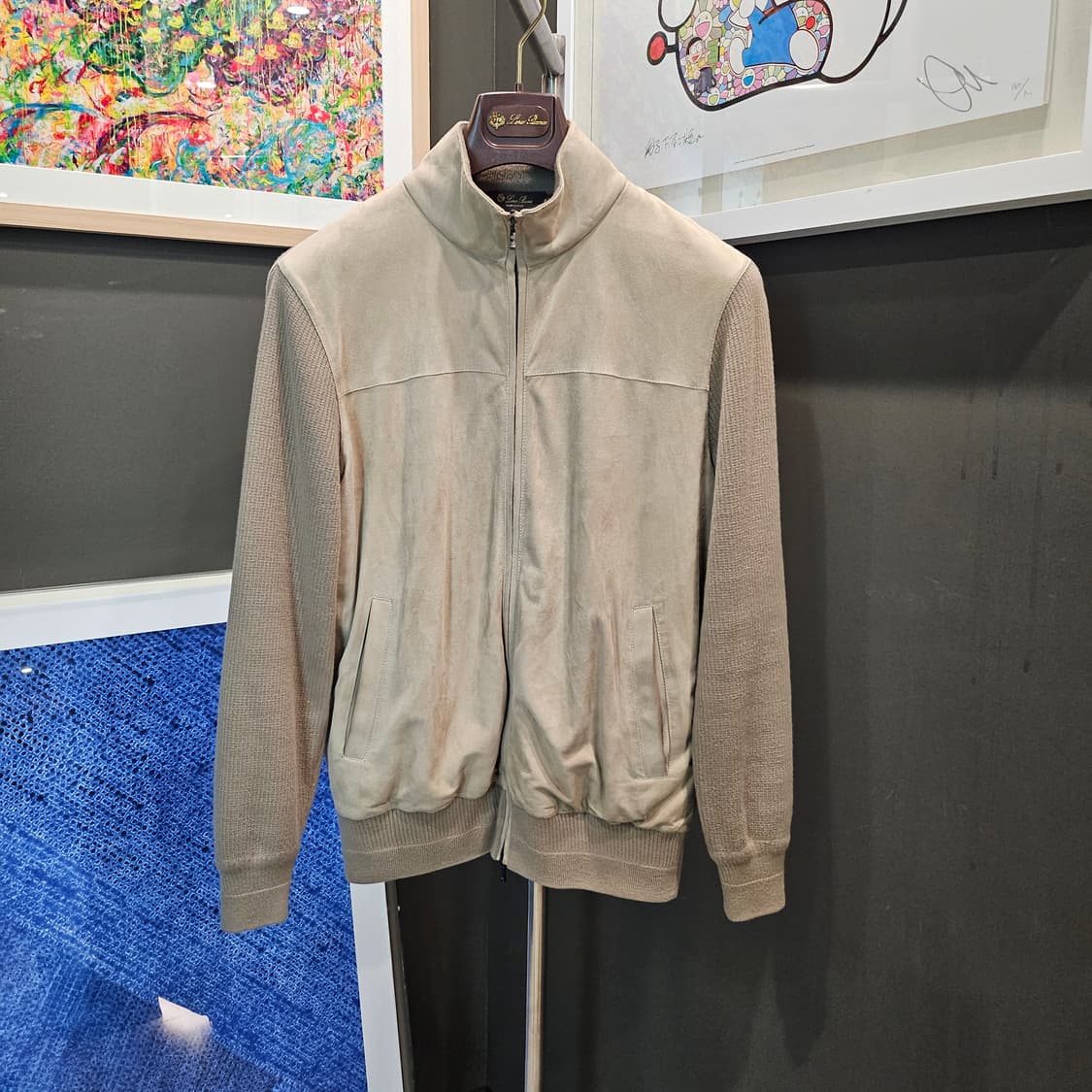 로로피아나 캐시미어 스웨이드 니트 집업 상품이미지1