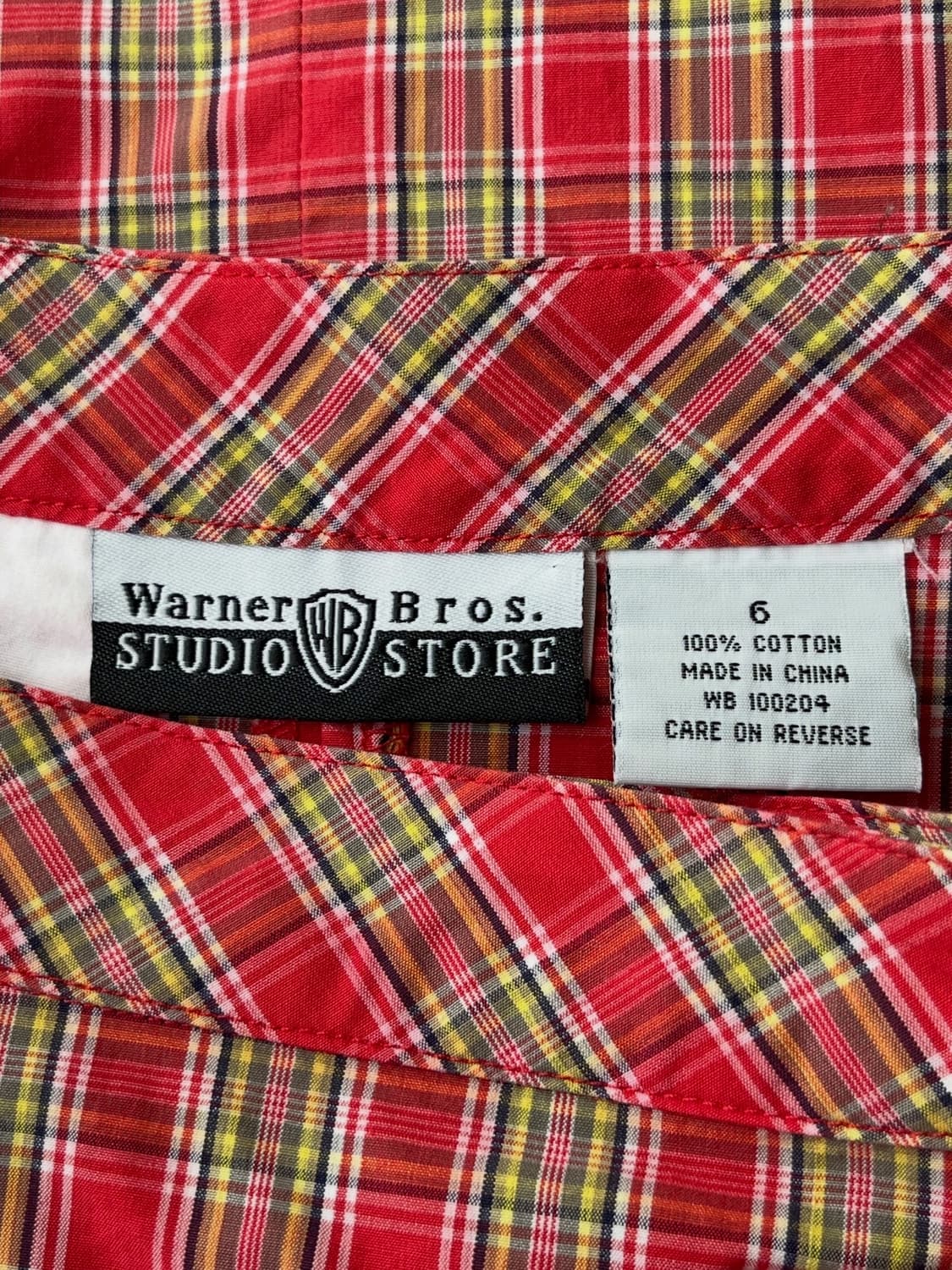 Warner Bros. 트위티 패치 체크 스커트 상품이미지6