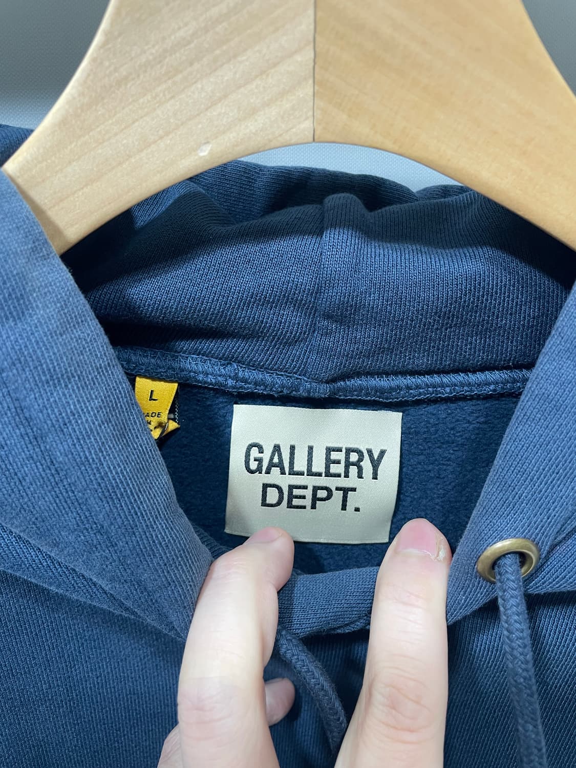 (정품/새상품) 갤러리 디파트먼트 남성 ATK 네이비 로고 후드 상품이미지3
