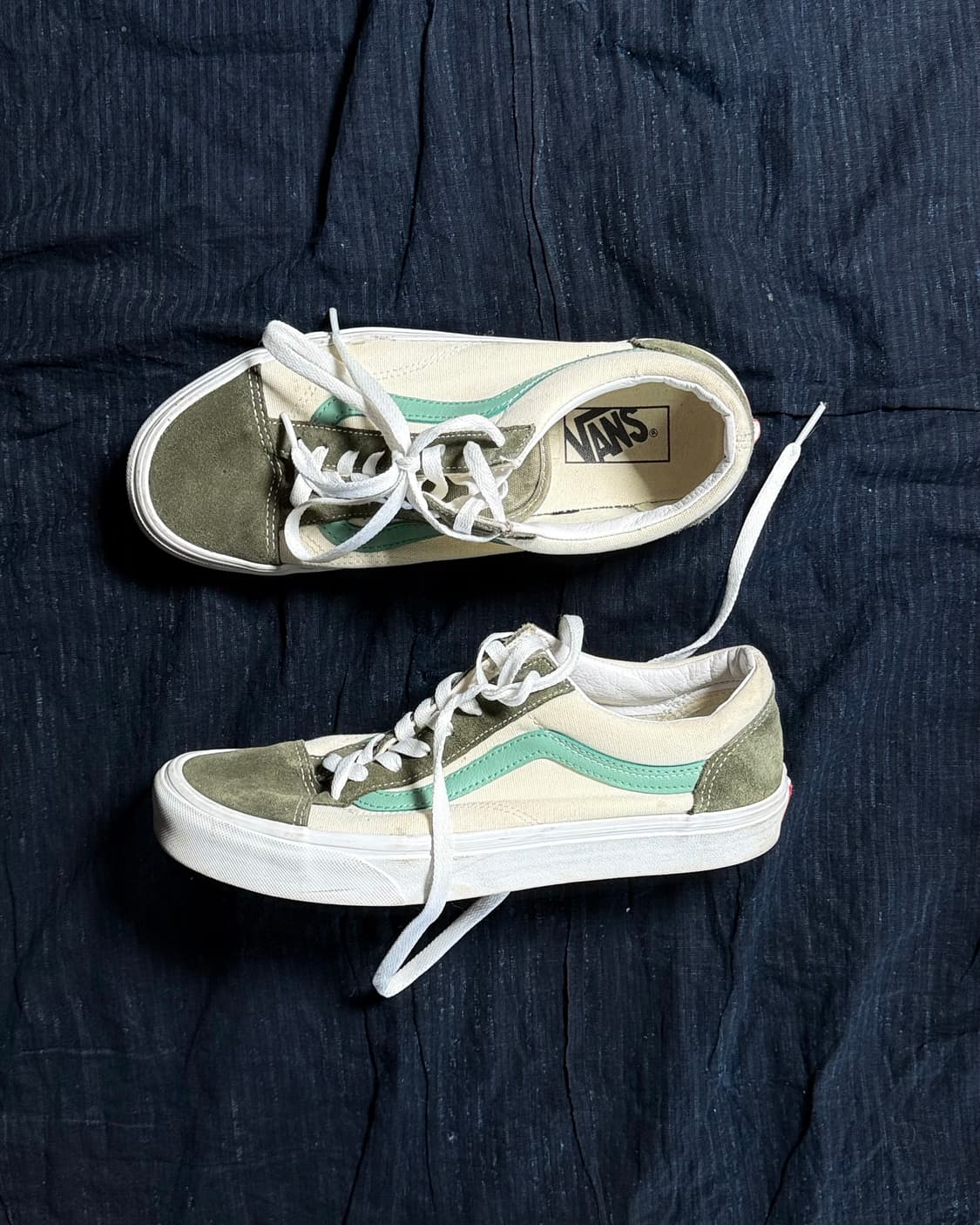 Vans 스타일 36 레트로 스포츠 슈즈 화이트 그린 US8.5 상품이미지1