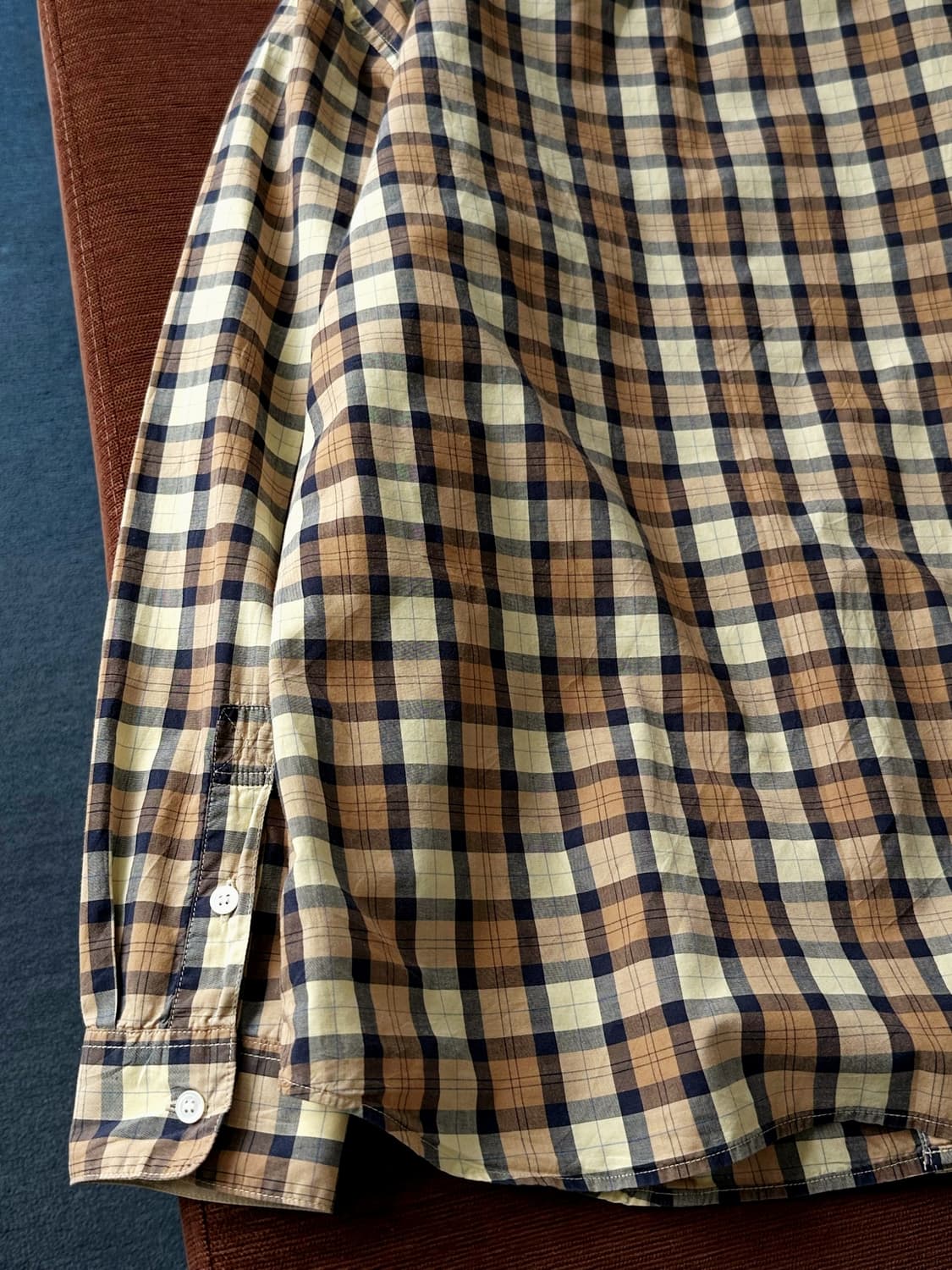 Light cotton design check shirt 상품이미지5
