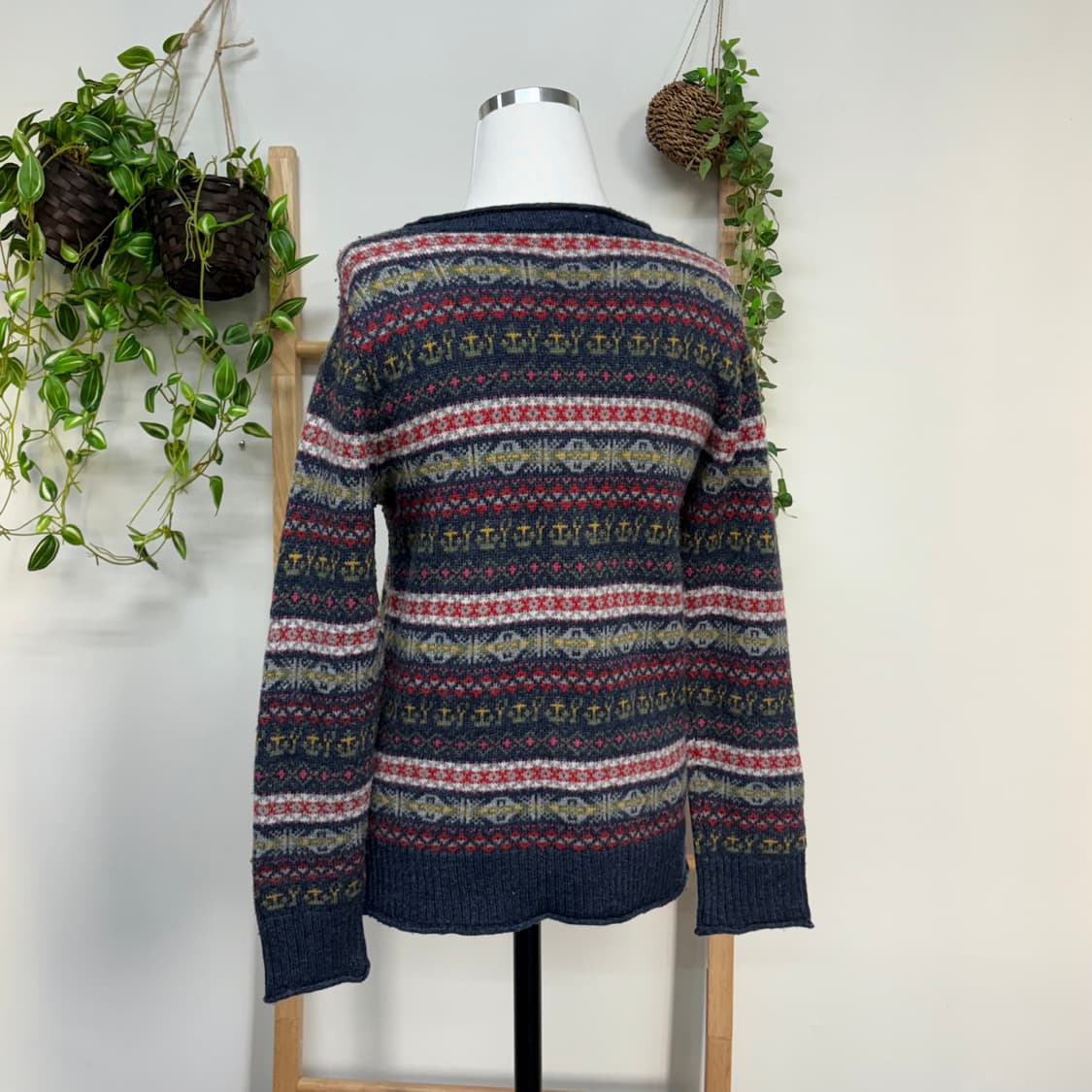 JPN/ 페어아일니트가디건 모리걸가디건 빈티지가디건 상품이미지6