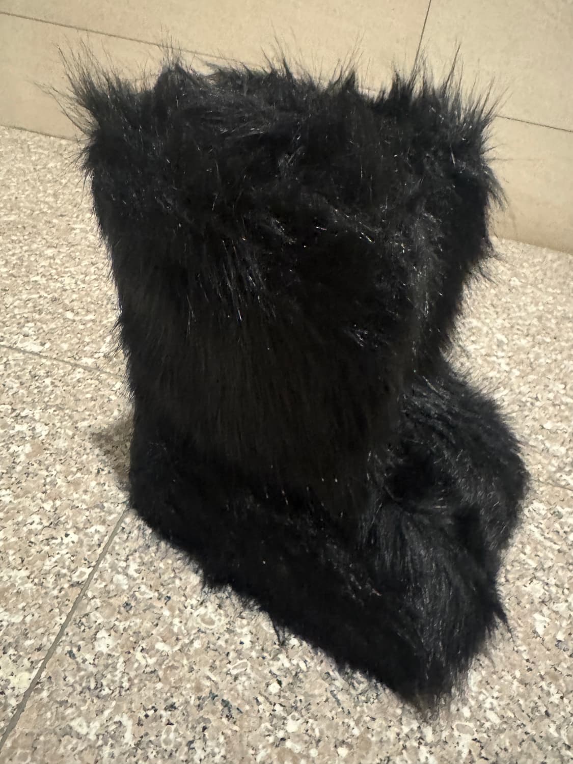 더미스테리어스호텔 플랫폼 퍼부츠 블랙 230 상품이미지1