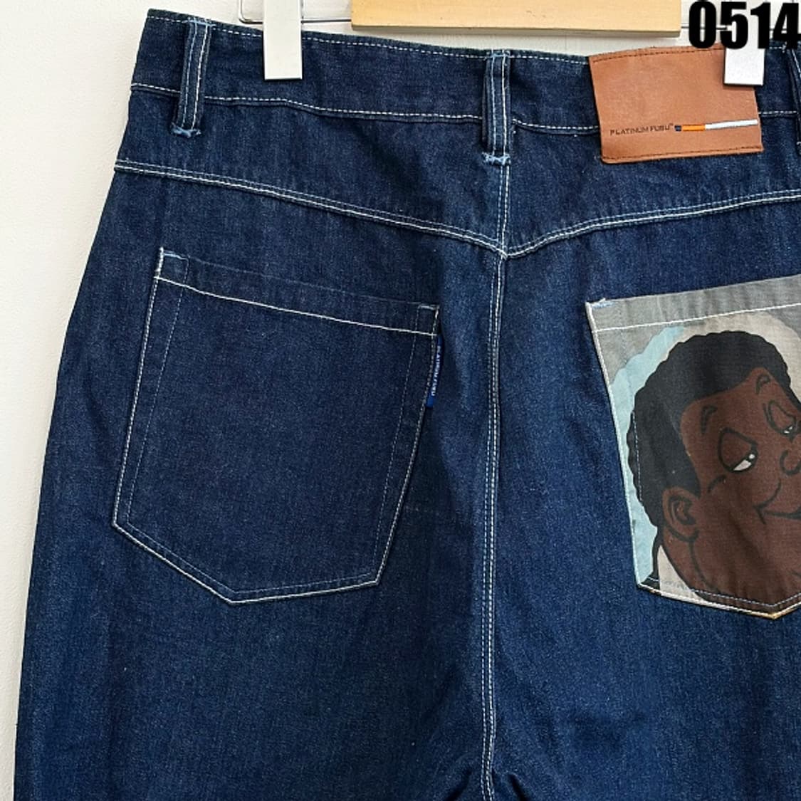 FUBU 플래티넘 와이드핏 팻알버트 자수 데님 팬츠 W34L32 0514 상품이미지10