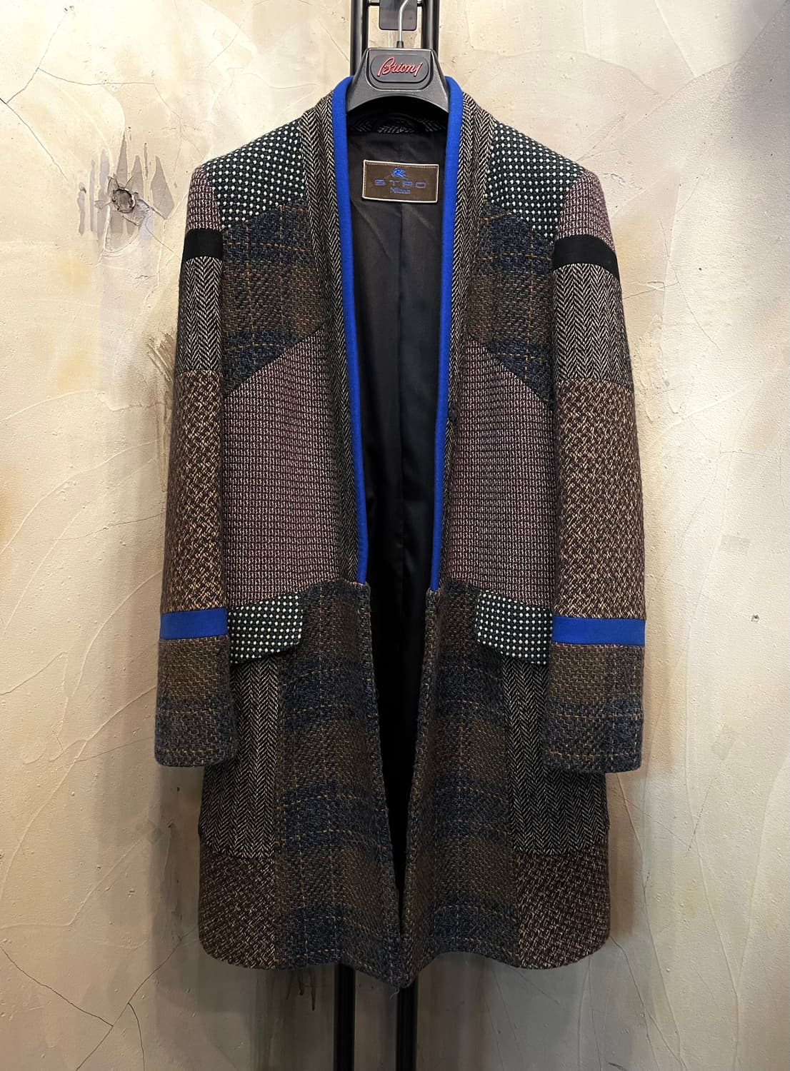 에트로  멀티 헤링본 롱코트 상품이미지1