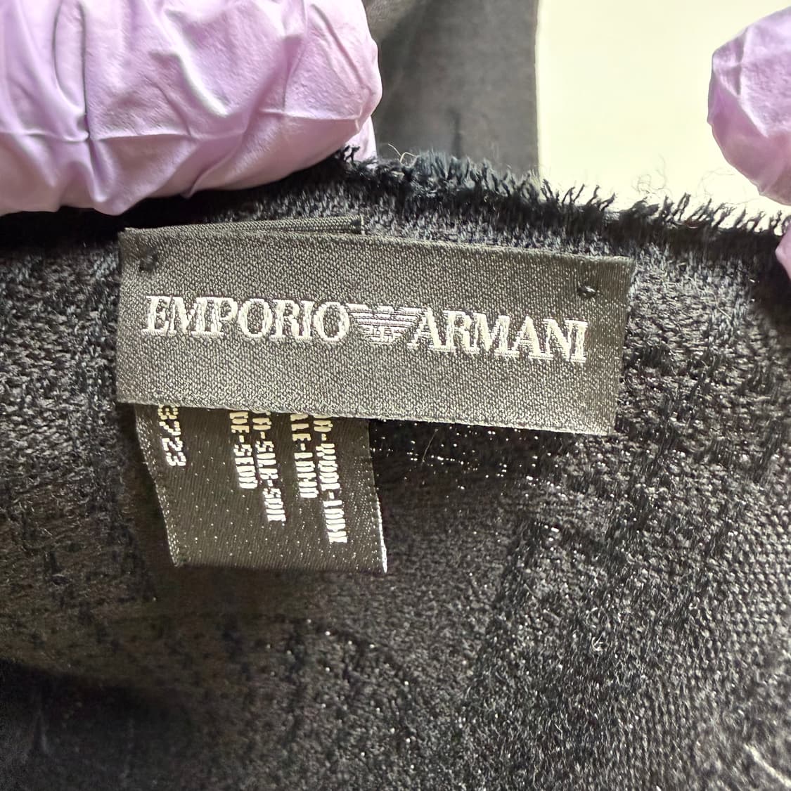 [울 80%] 엠포리오 아르마니 남성 블랙 머플러 상품이미지3