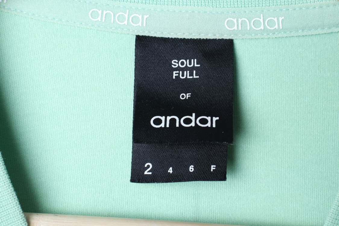 (S-XL) 안다르 반팔 티셔츠 연그린 오버핏 2사이즈-H32857 상품이미지6