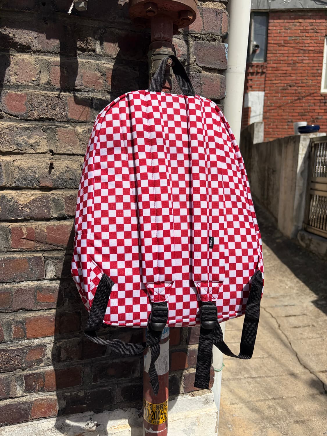Vans 레드 체커보드 클래식 백팩 상품이미지5