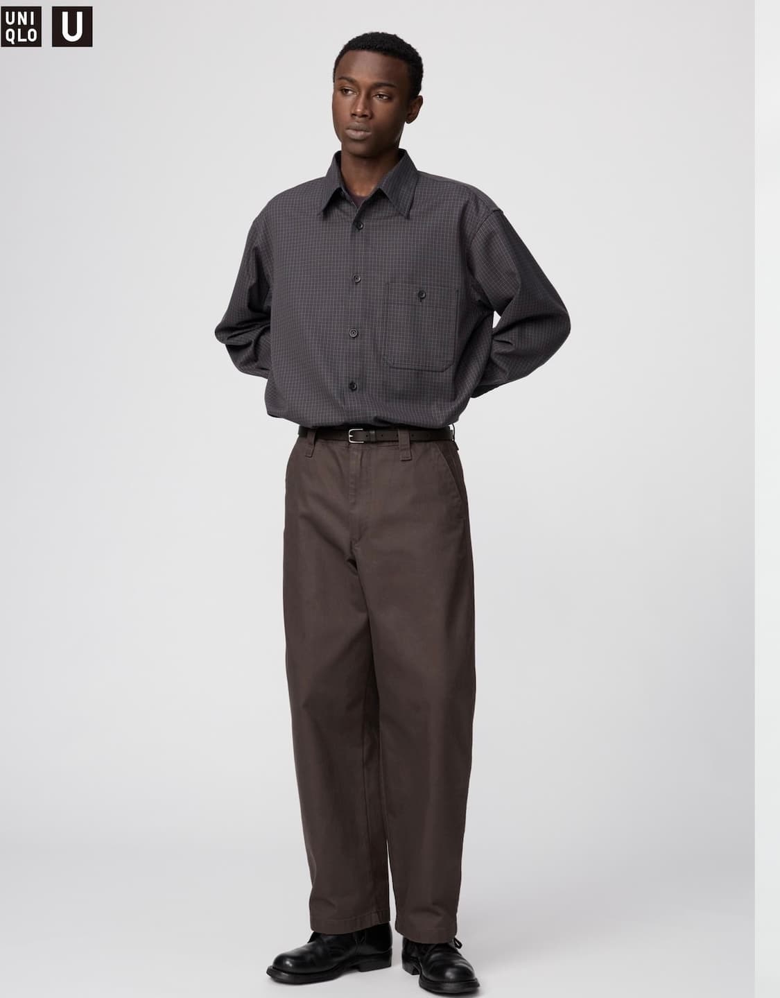 유니클로 U 와이드 핏 치노 팬츠 상품이미지1